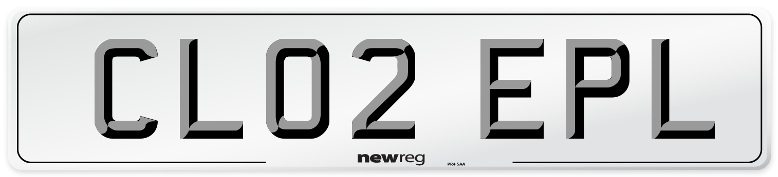 CL02 EPL Number Plate from New Reg